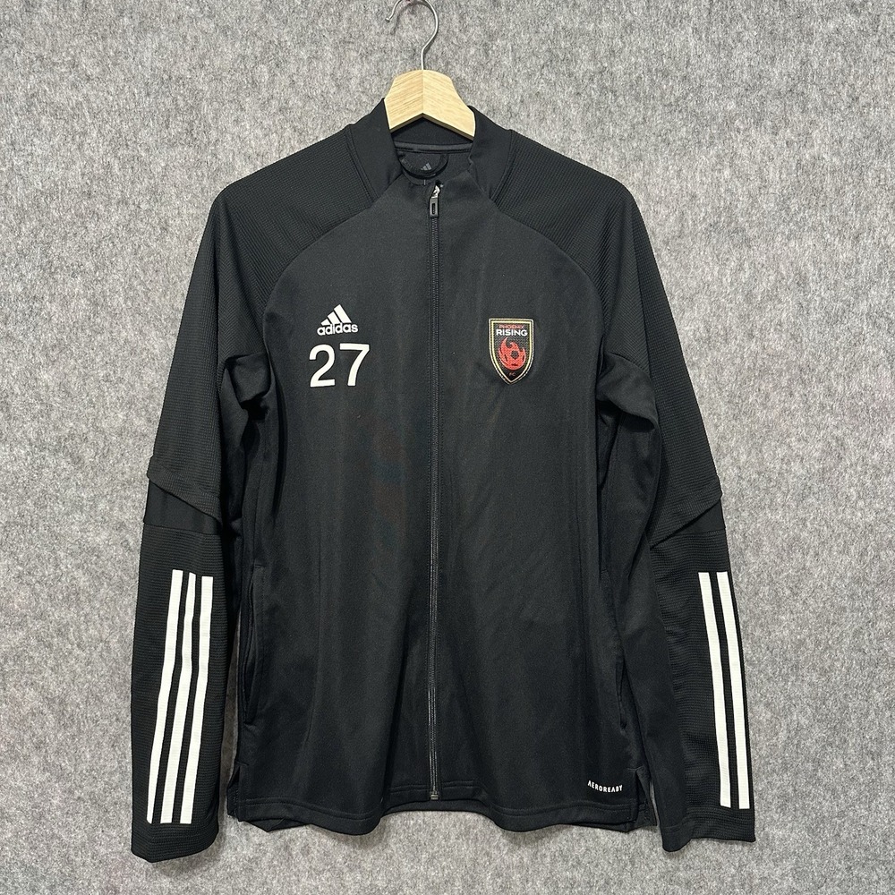 Adidas Phoenix Rising Soccer Training Jacket Women's‎ Sz L Black Aeroready